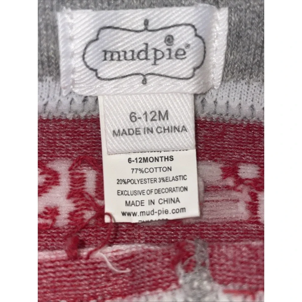 Baby Leggings Winter‎ Christmas (My First) Reindeer 6-12 Months Mud pie